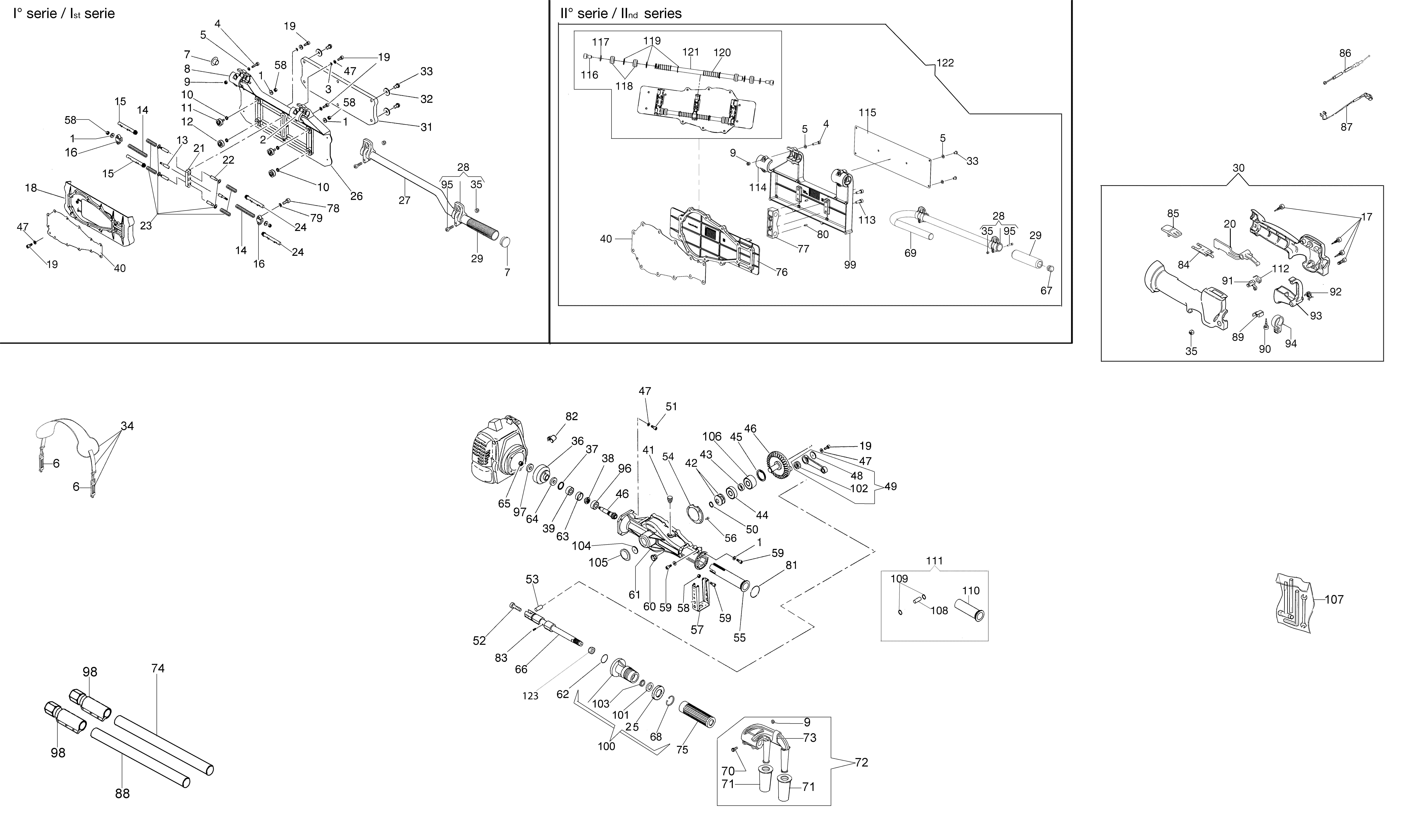 Vue éclatée OS 550 Ergo