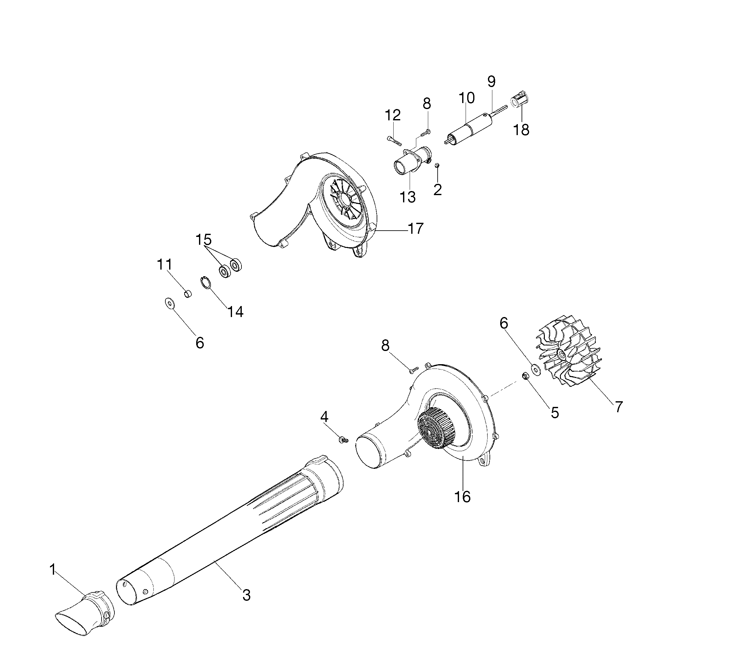 Vue éclatée Application (Souffleur) BC 240 D (Ø24/24)