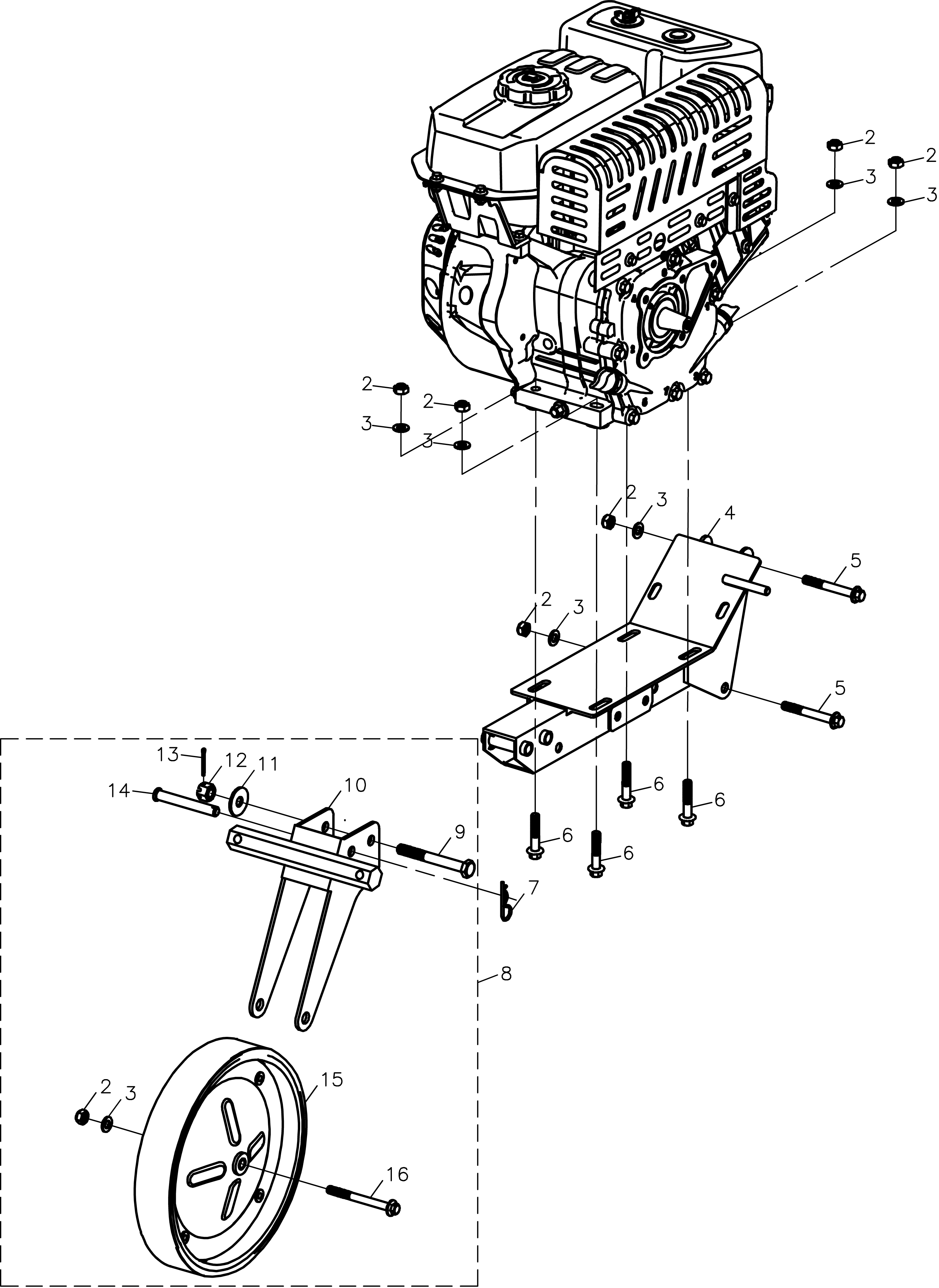 Vue éclatée MH 197 RK (K800 HC)