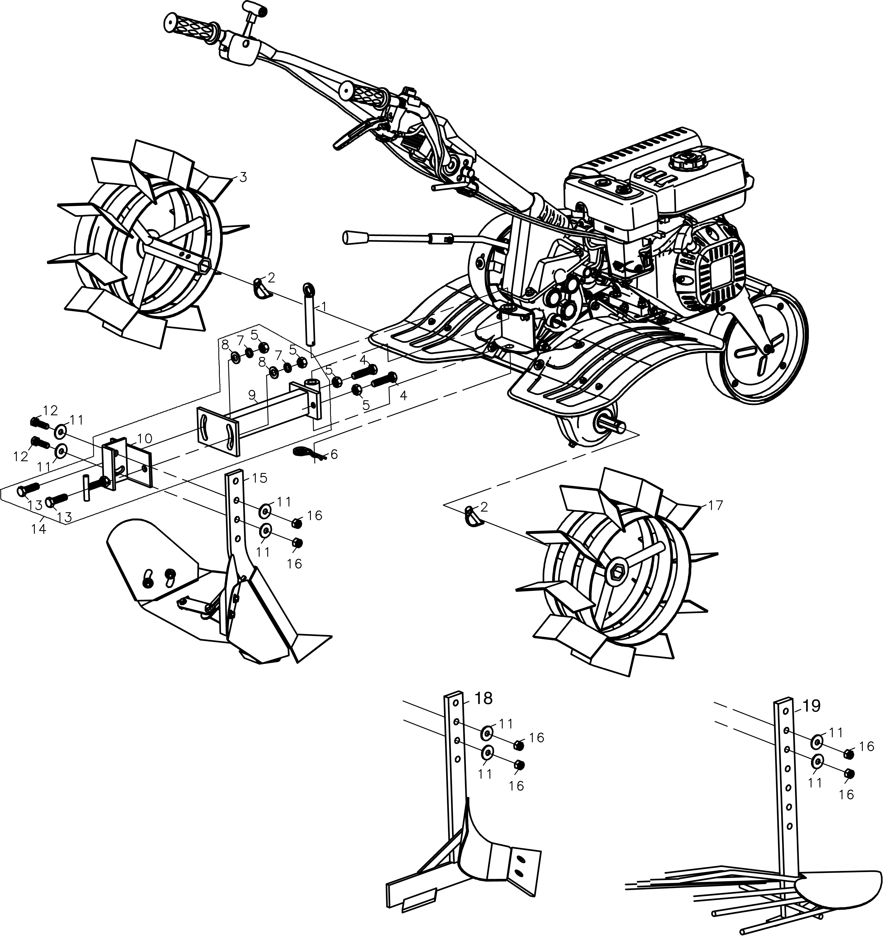 Vue éclatée MH 197 RK (K800 HC)