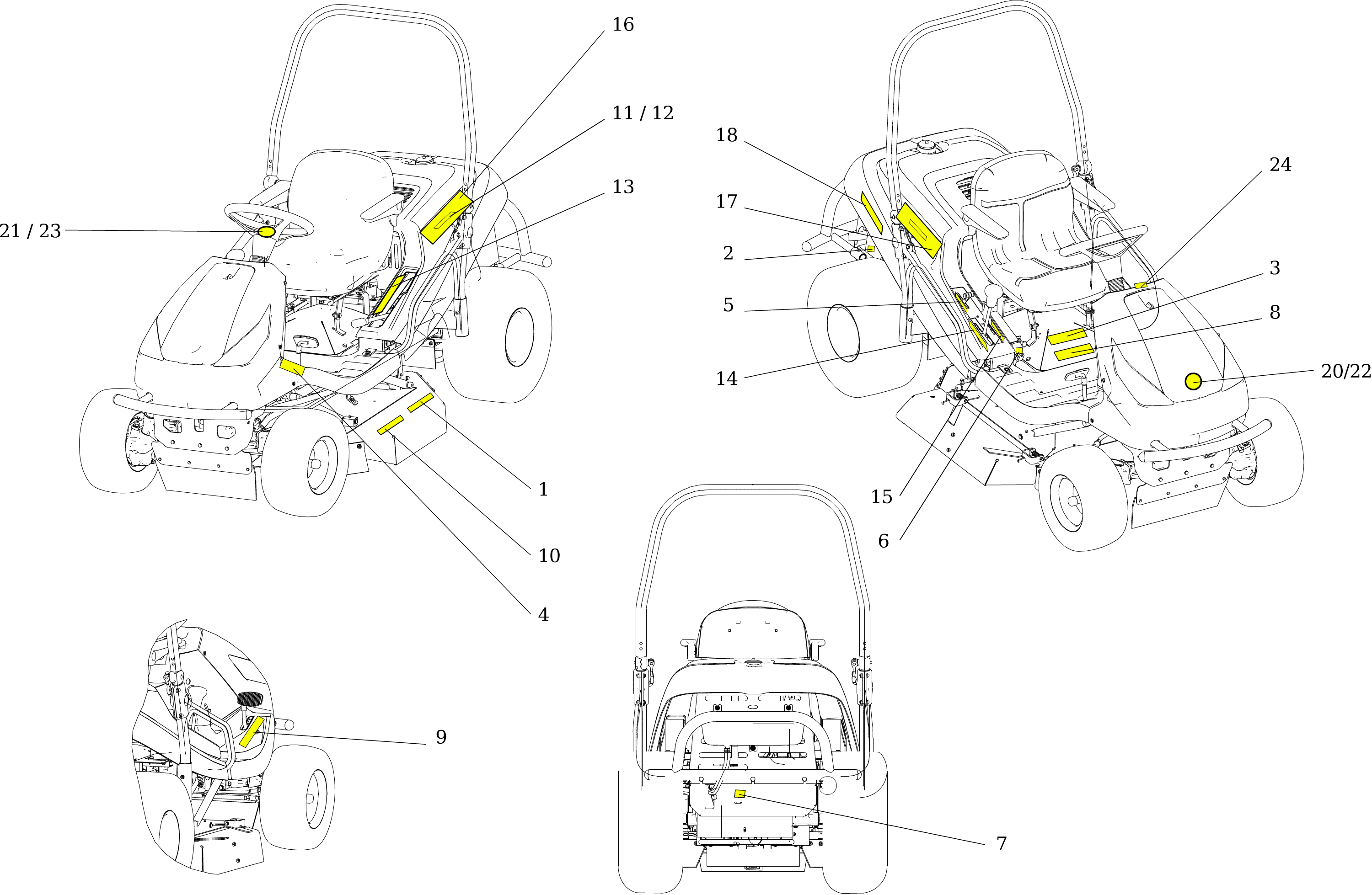 Vue éclatée APACHE 92 EVO (K2400AVD V-Twin - EURO5) Cat. 2024