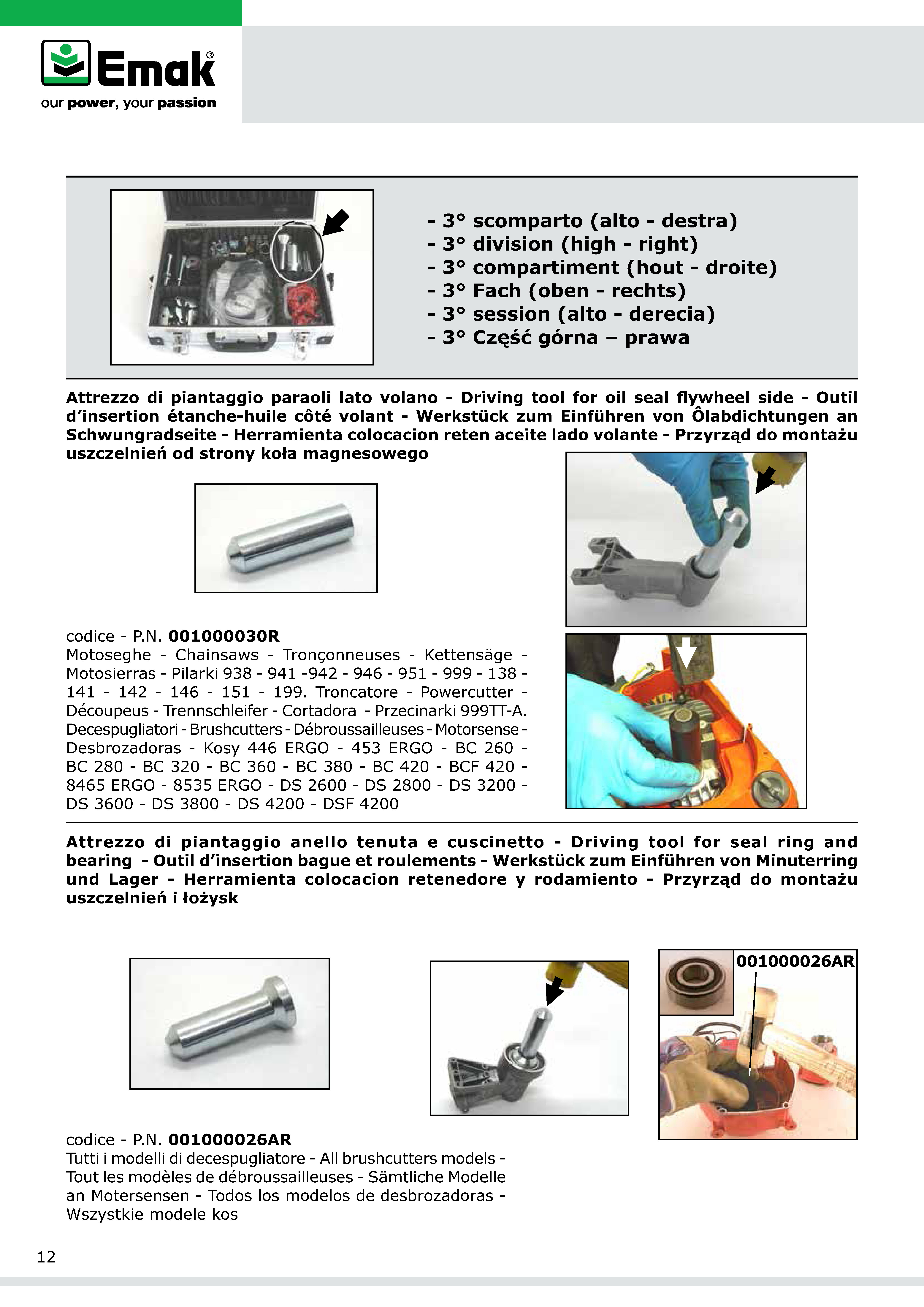 Vue éclatée Valigetta attrezzi completa