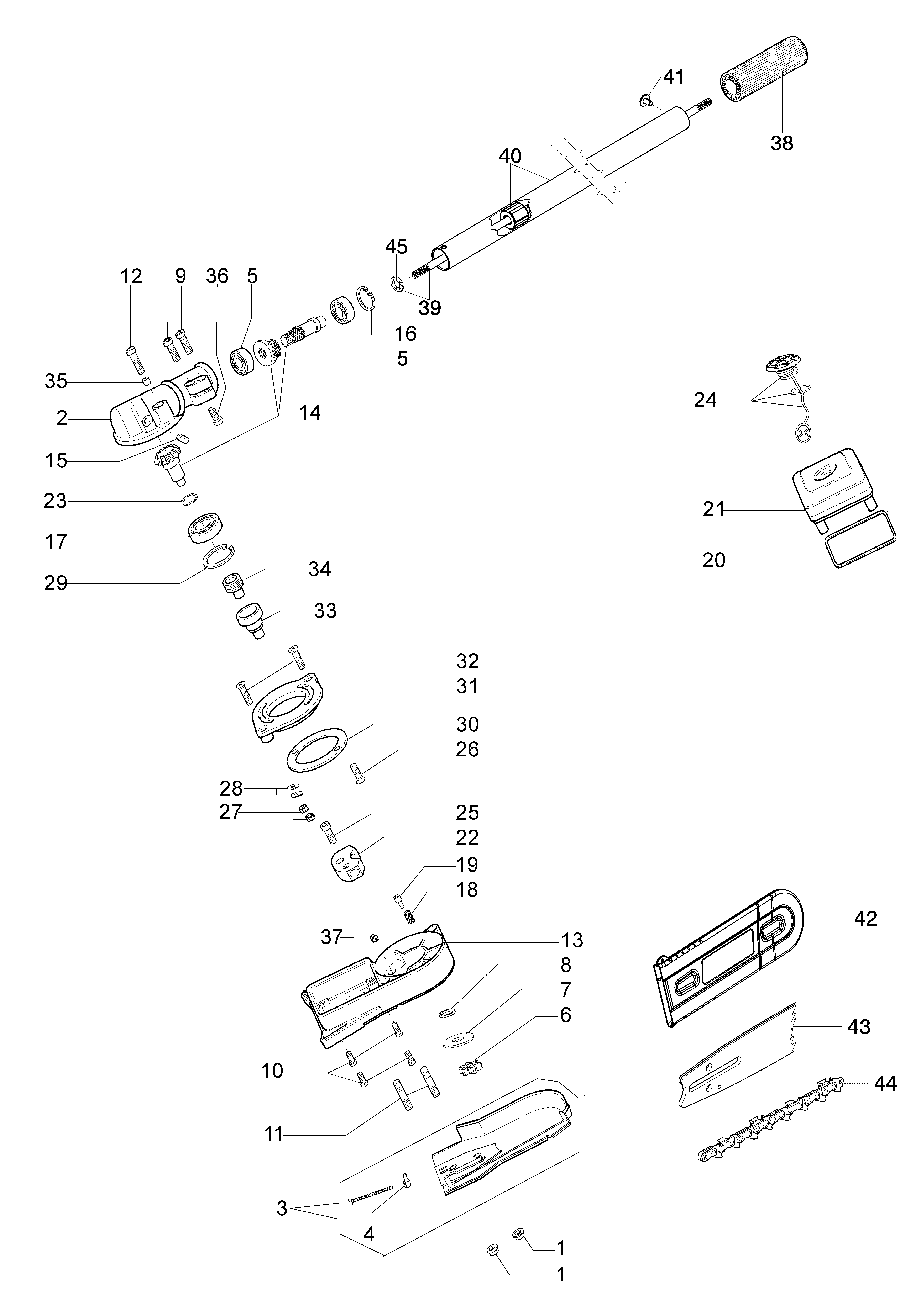 Vue éclatée Applicazione (Potatore)  BCi 530 D