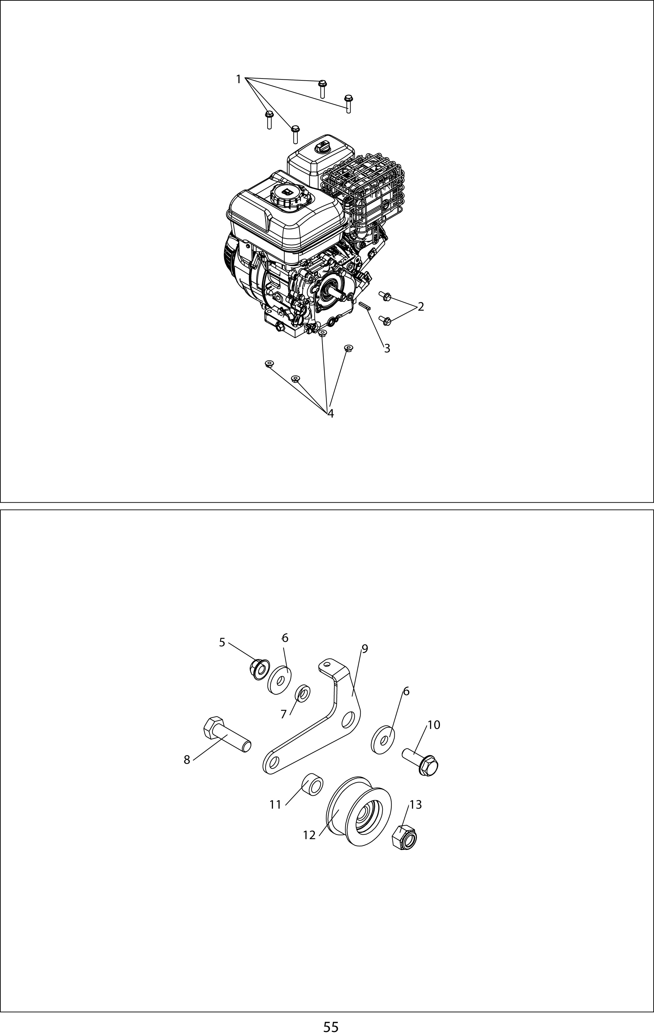 Vue éclatée MH 165 R