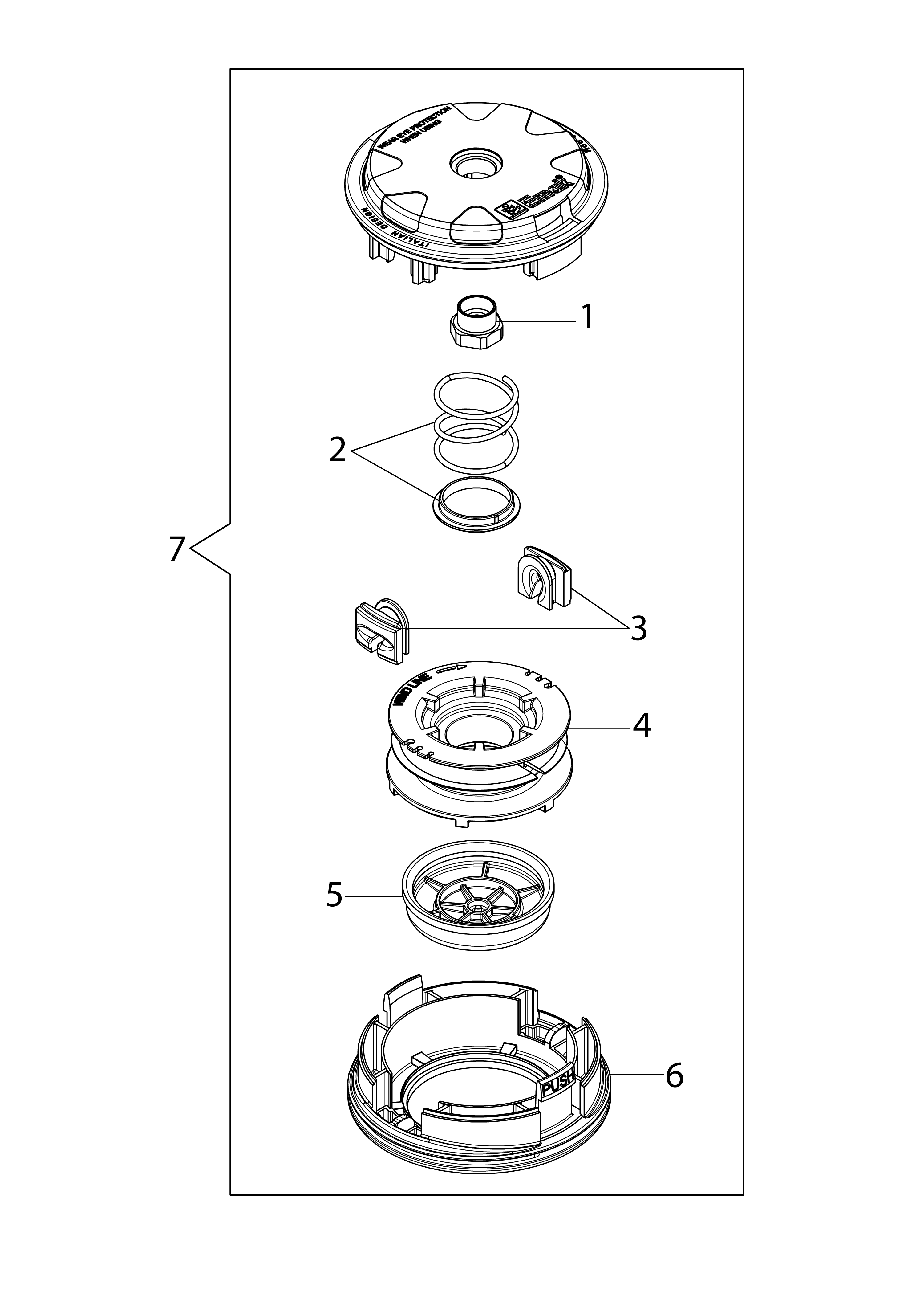Vue éclatée Outils de coupe