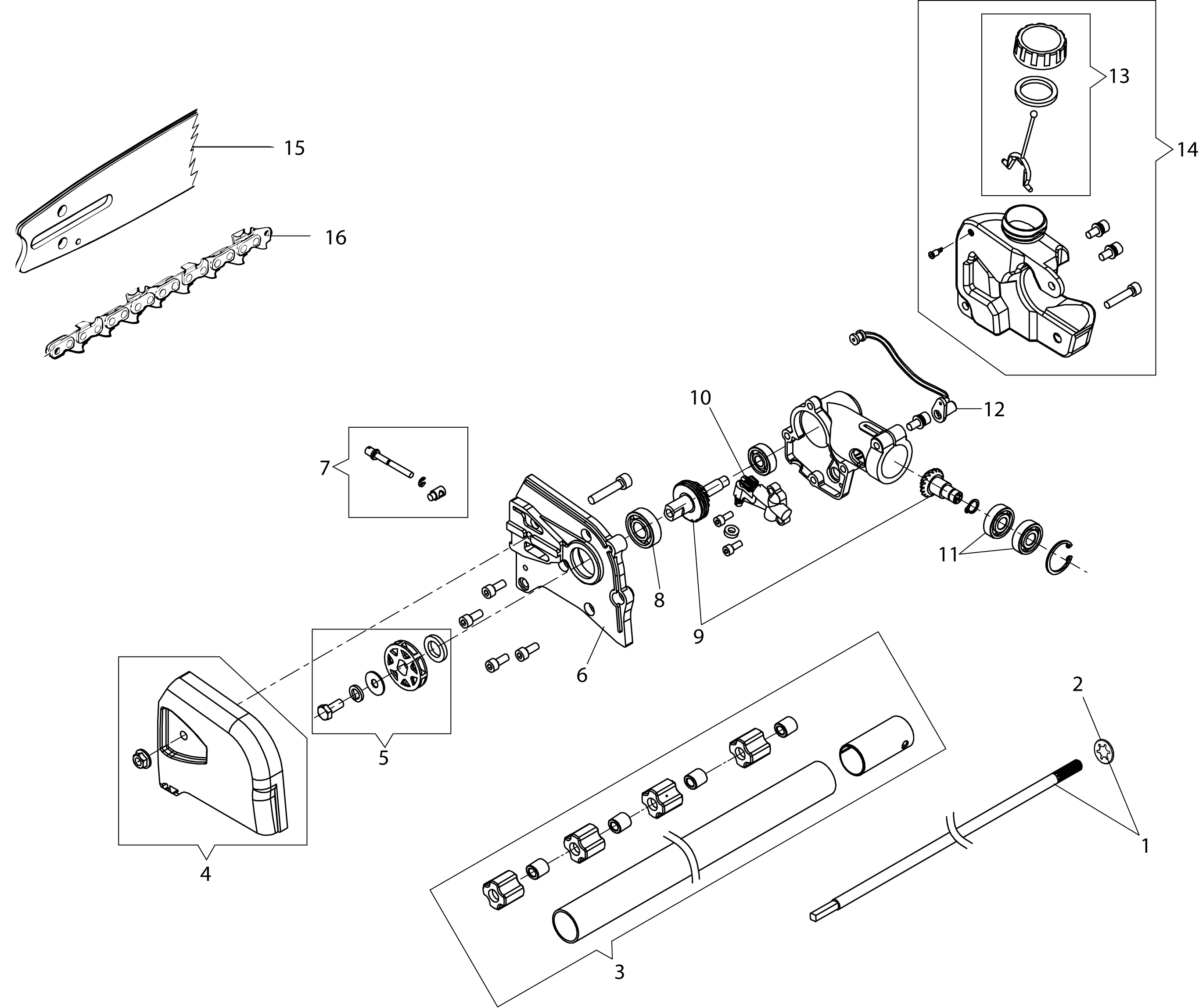 Vue éclatée Applicazione (Potatore) BCi 35 D