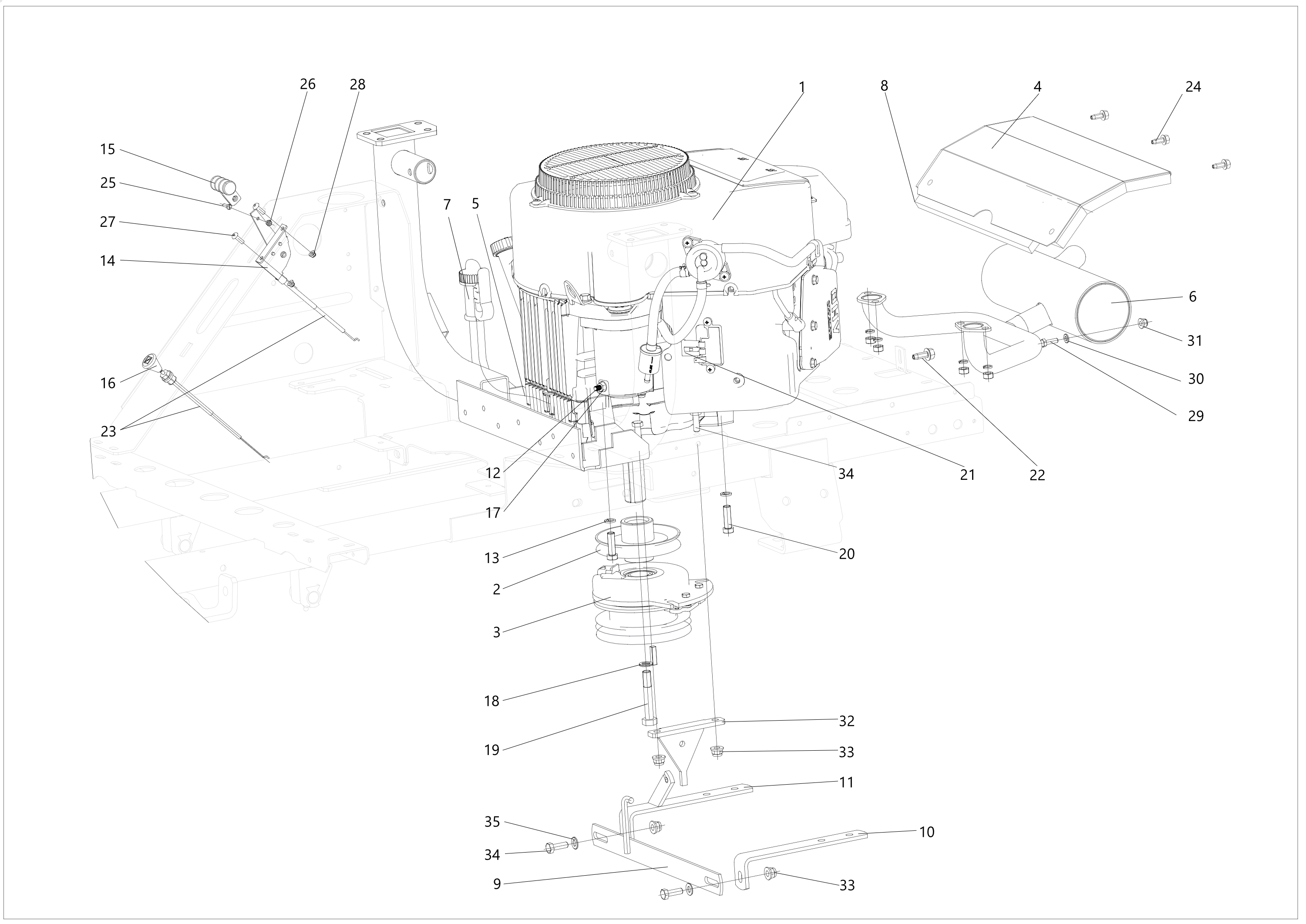 Vue éclatée CHEYENNE 26 (KAWASAKI) Cat. 2022