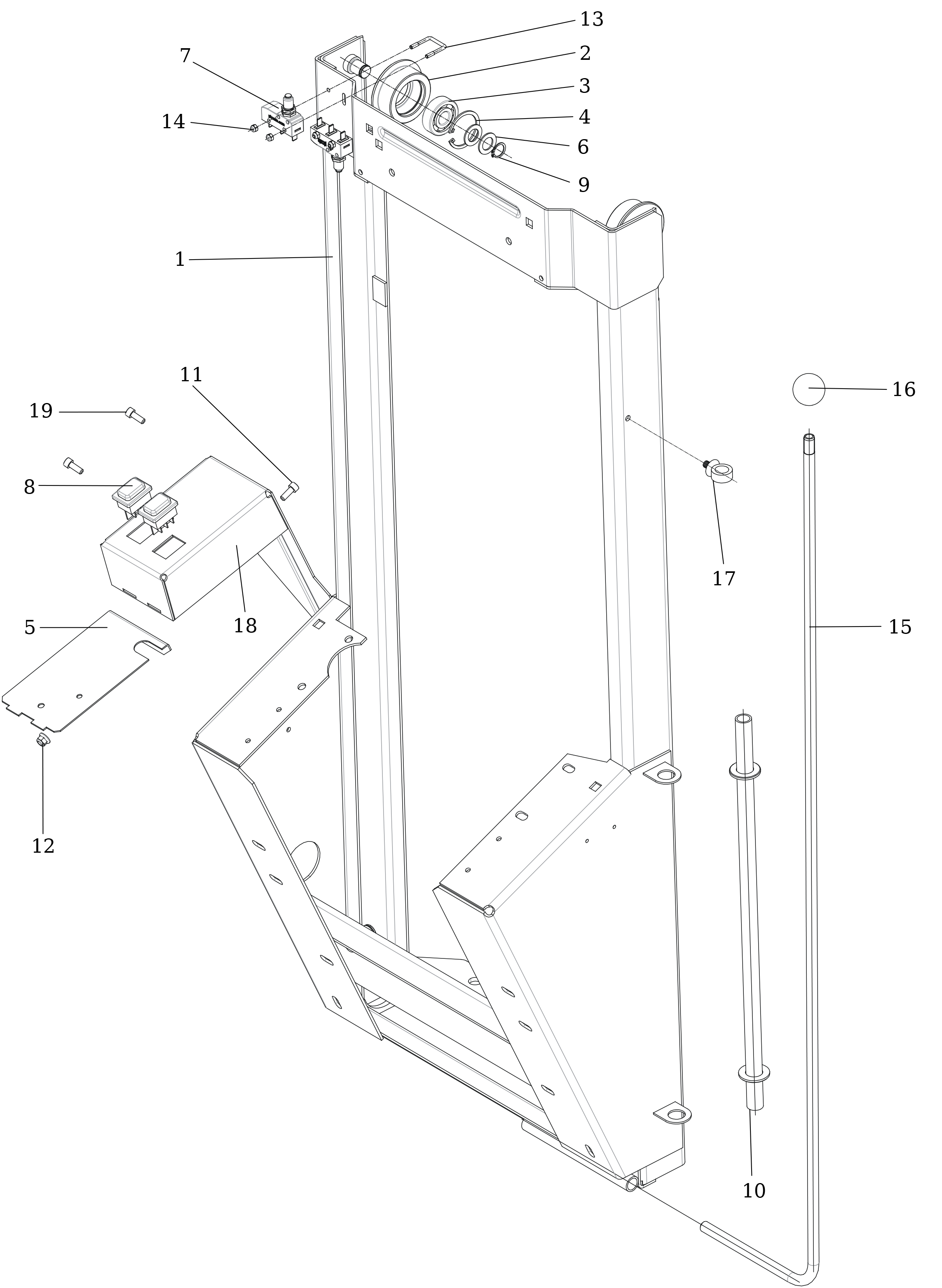 Vue éclatée OM 106/24 KH 4X2 HD (K2400AVD V-Twin - EURO5) Cat. 2023