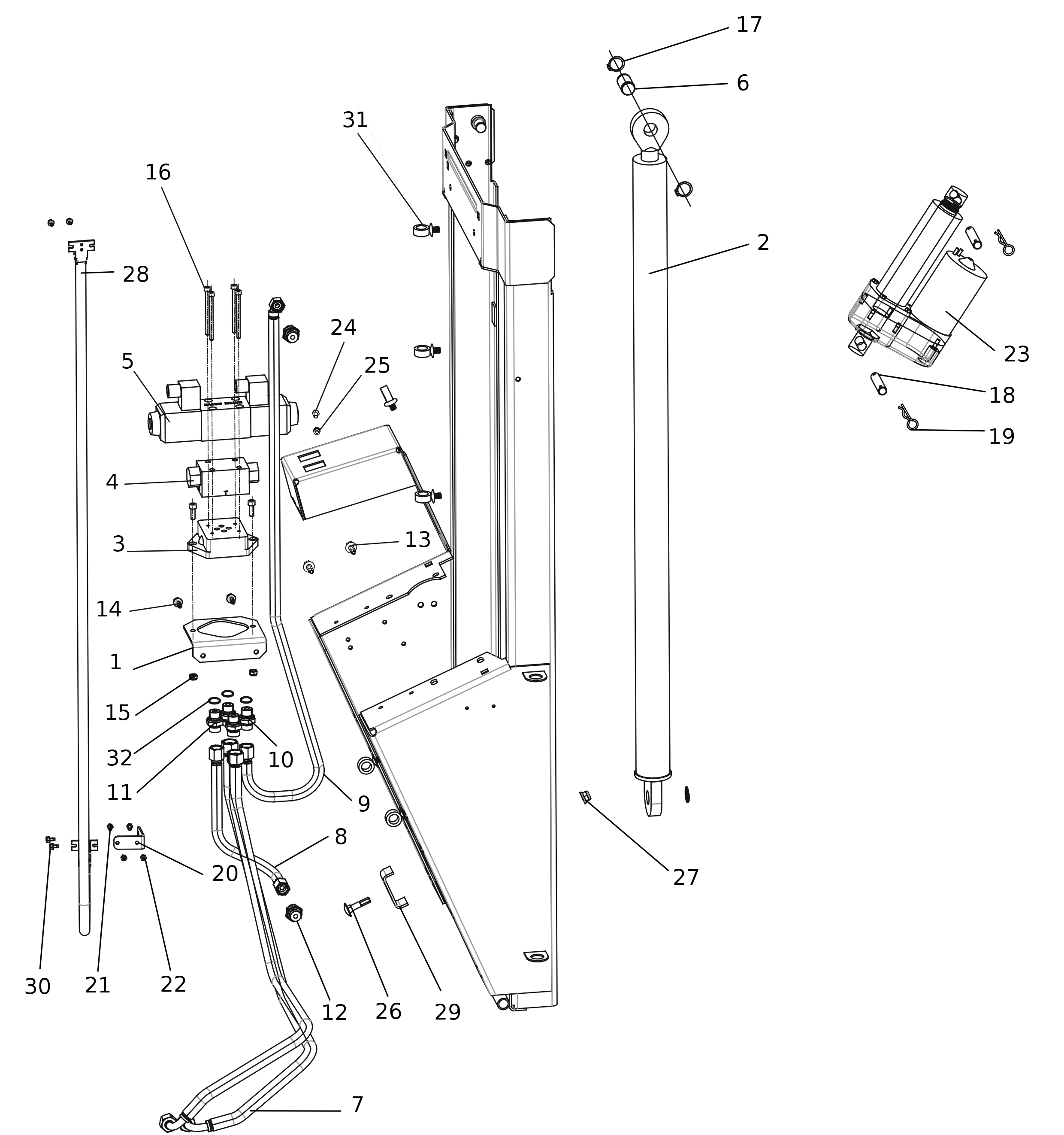 Vue éclatée OM 106/24 KH 4X2 HD (K2400AVD V-Twin - EURO5) Cat. 2023