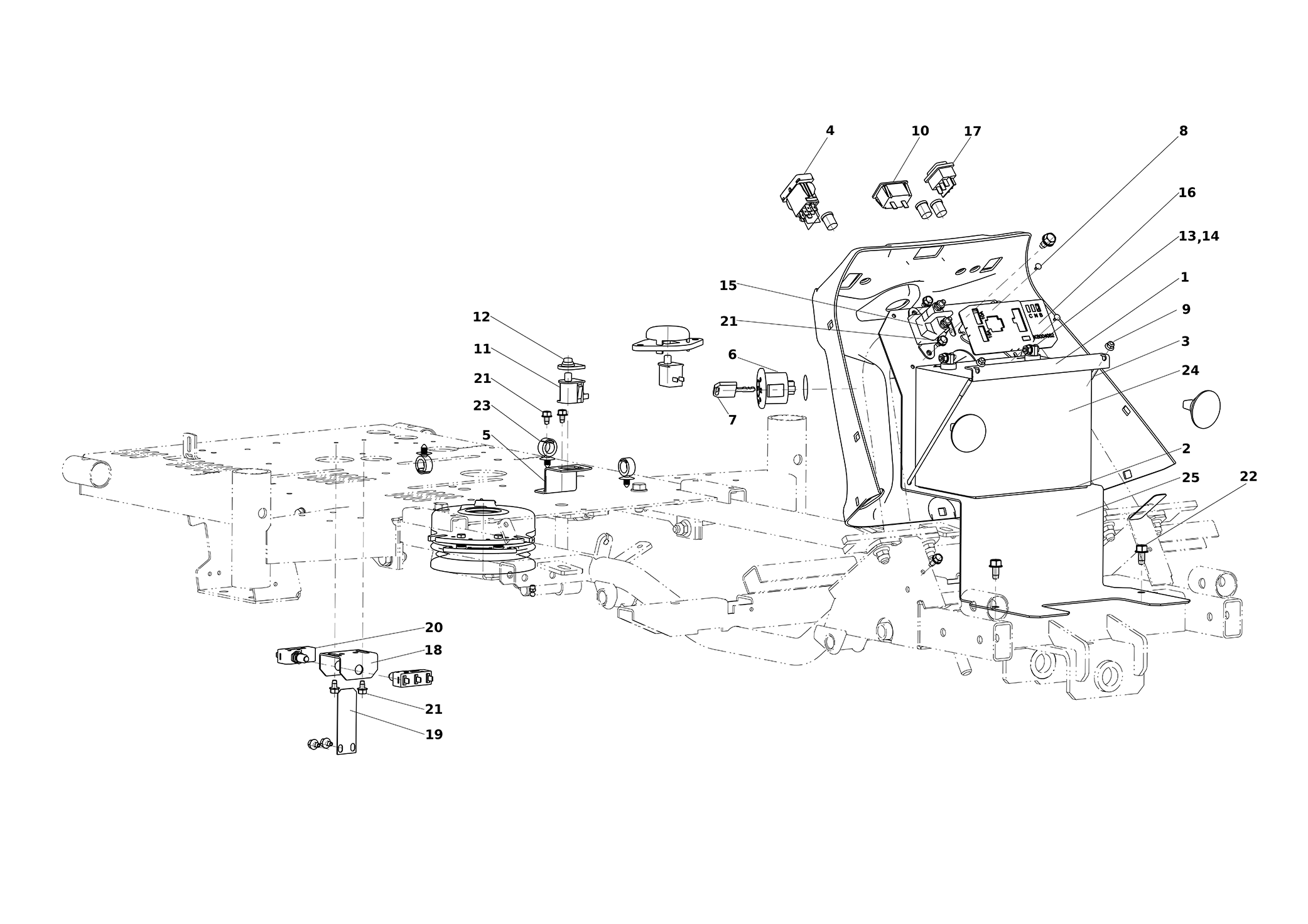 Vue éclatée APACHE 92 4x4 EVO Cat.2023