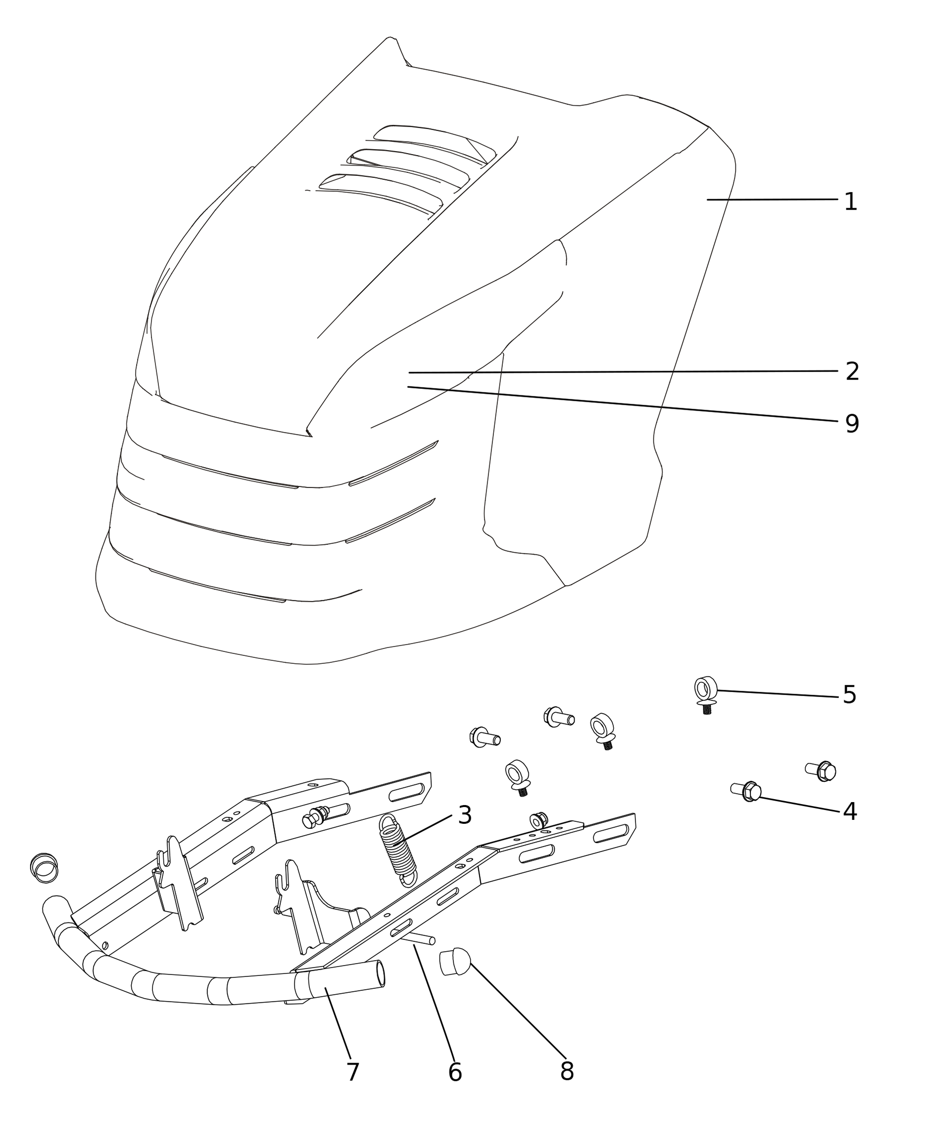 Vue éclatée OM 107 L/24 KH (K2400AVD V-Twin - EURO5) Cat. 2023