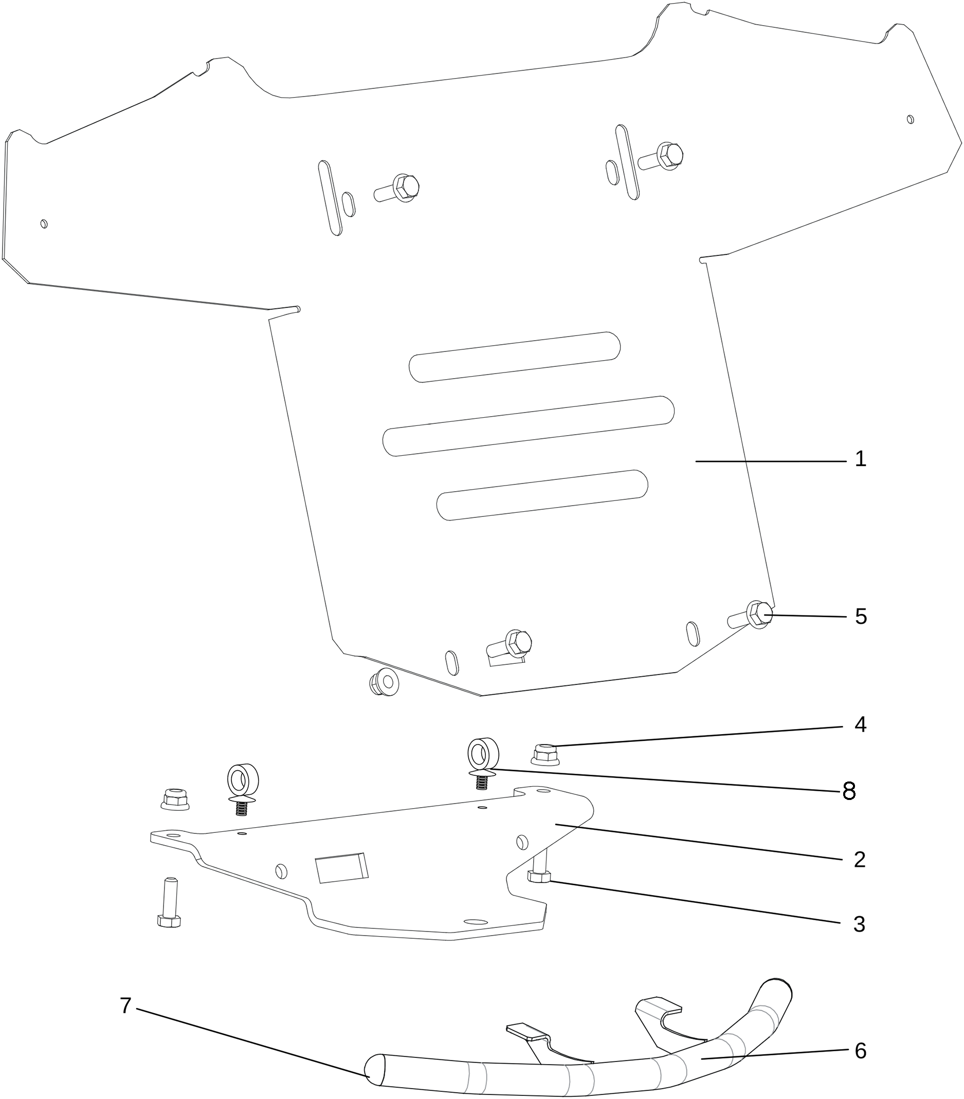 Vue éclatée OM 107 L/24 KH (K2400AVD V-Twin - EURO5) Cat. 2023