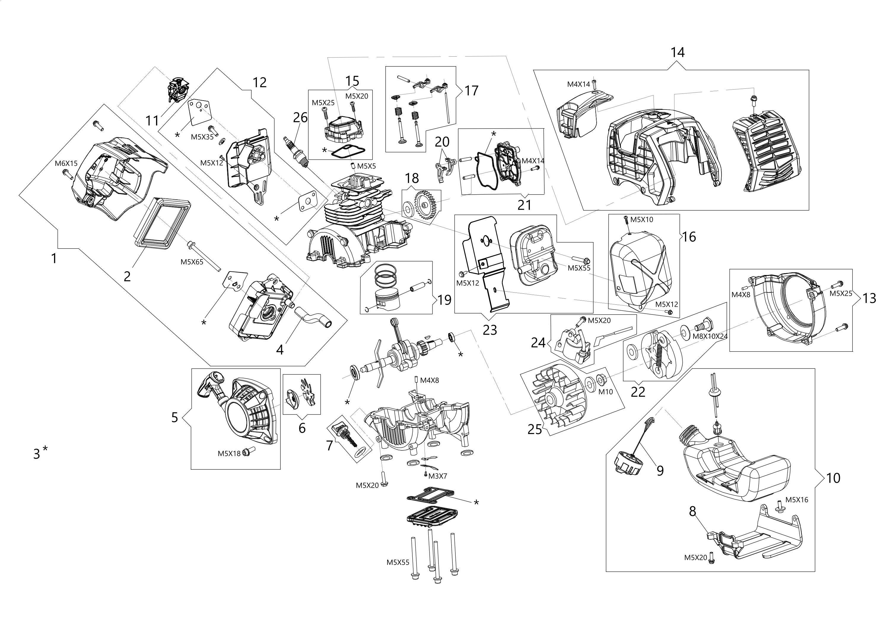 Vue éclatée BCH 310 S
