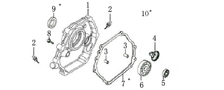 Vue éclatée Moteur à double arbre K1100H