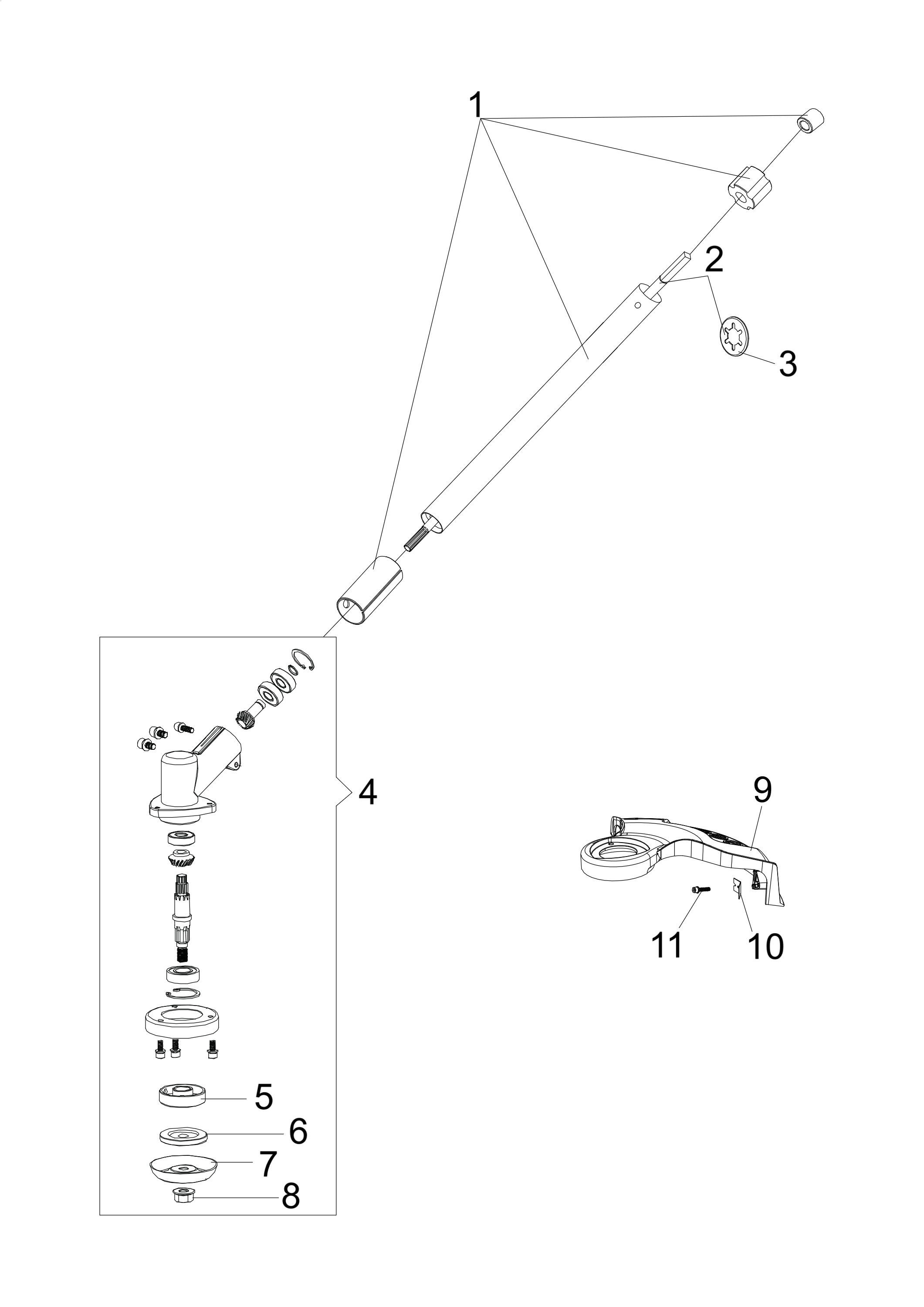 Vue éclatée Applicazione (Decespugliatore) BCi 35 D