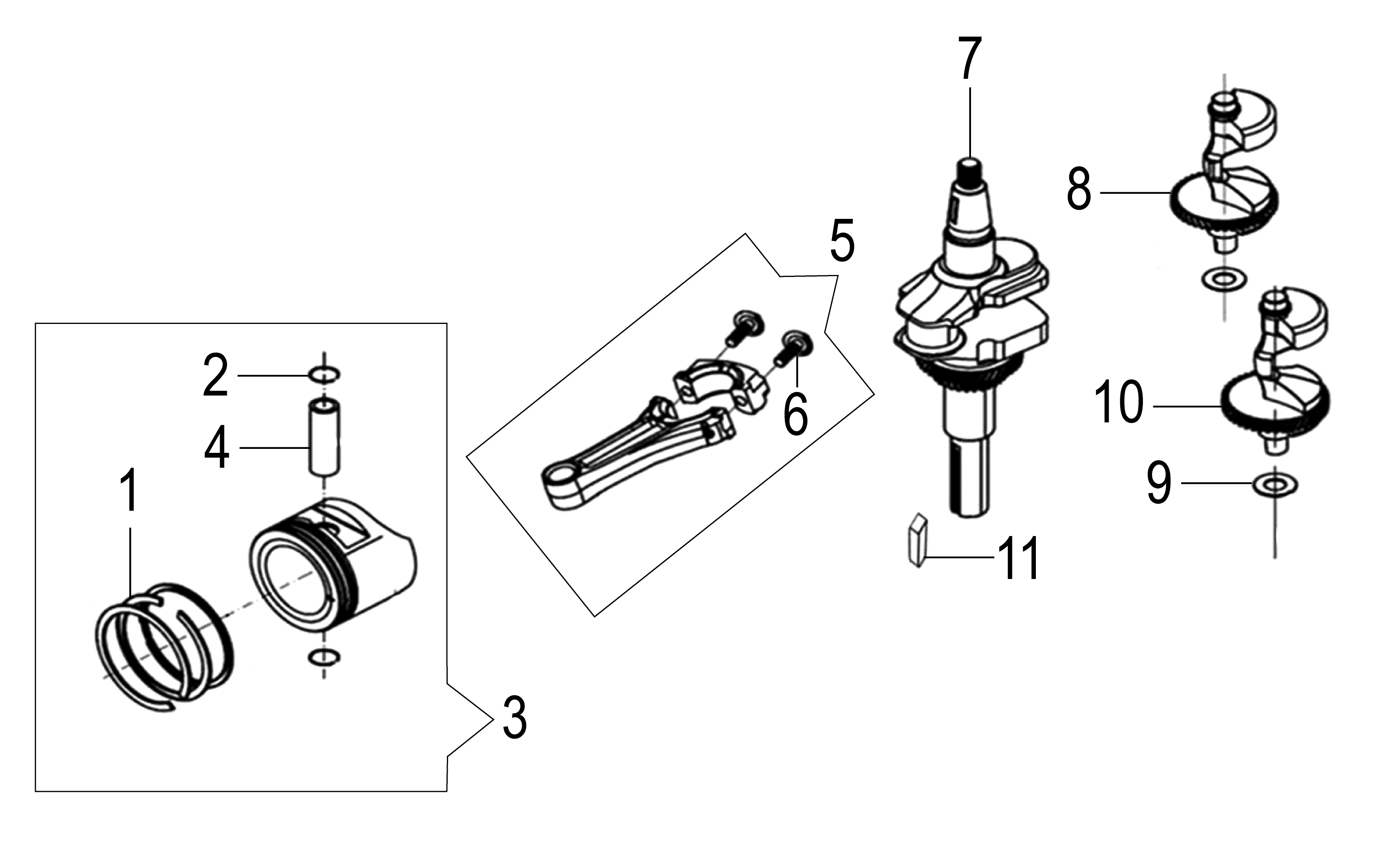 Vue éclatée Moteur K1450 (EURO5)