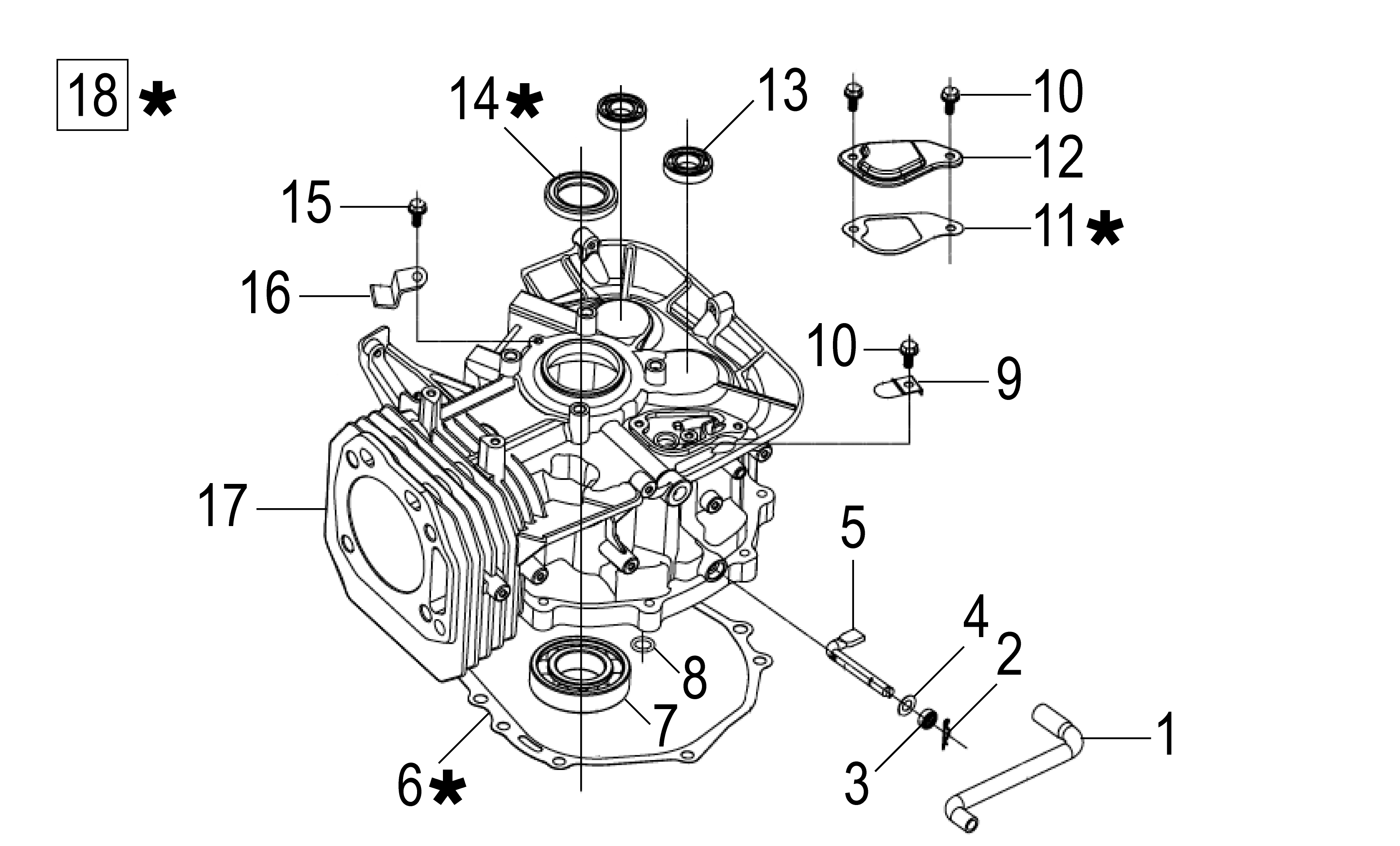 Vue éclatée Moteur K1450 (EURO5)