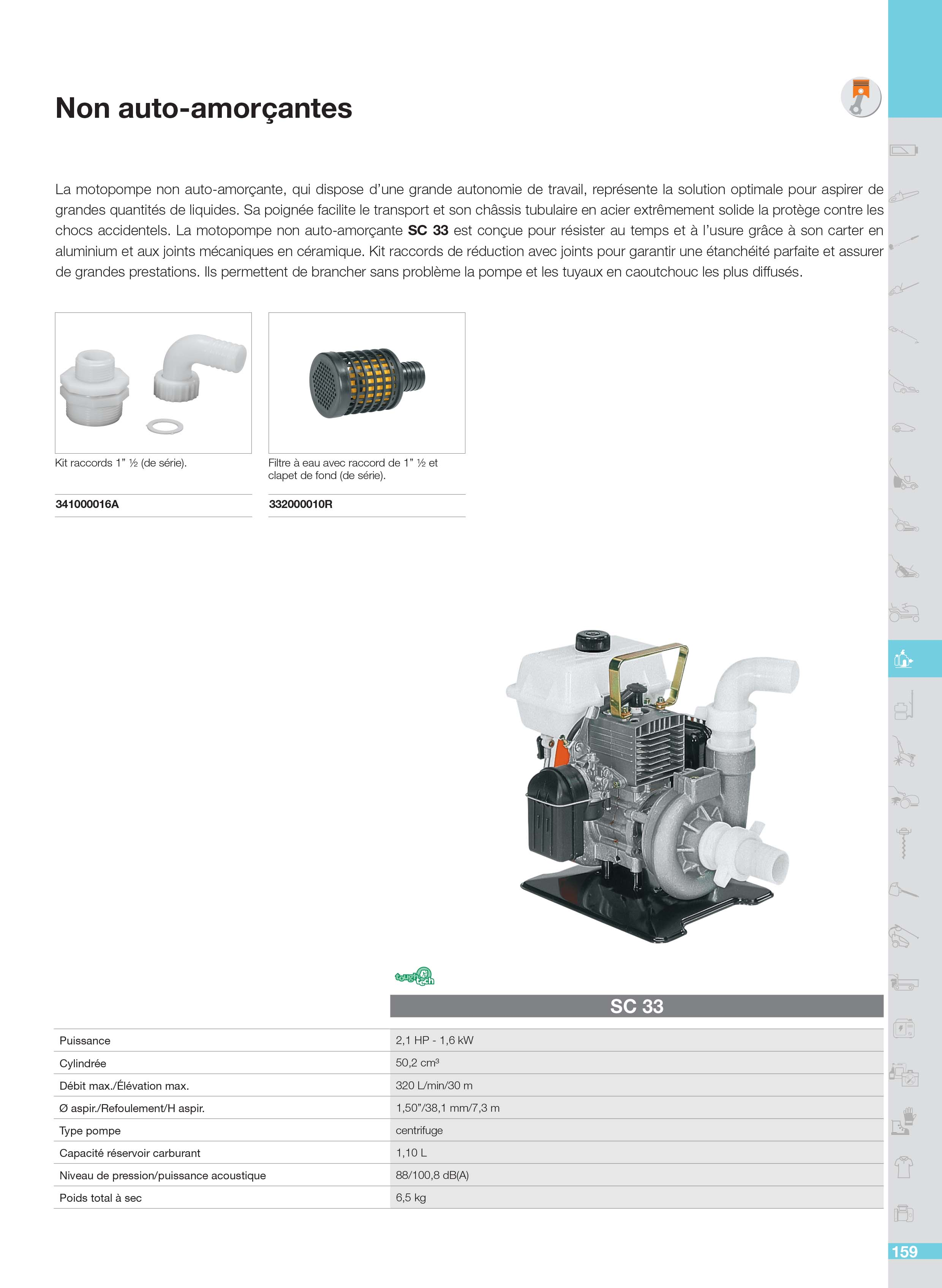 Vue éclatée Accessoires pour motopompes