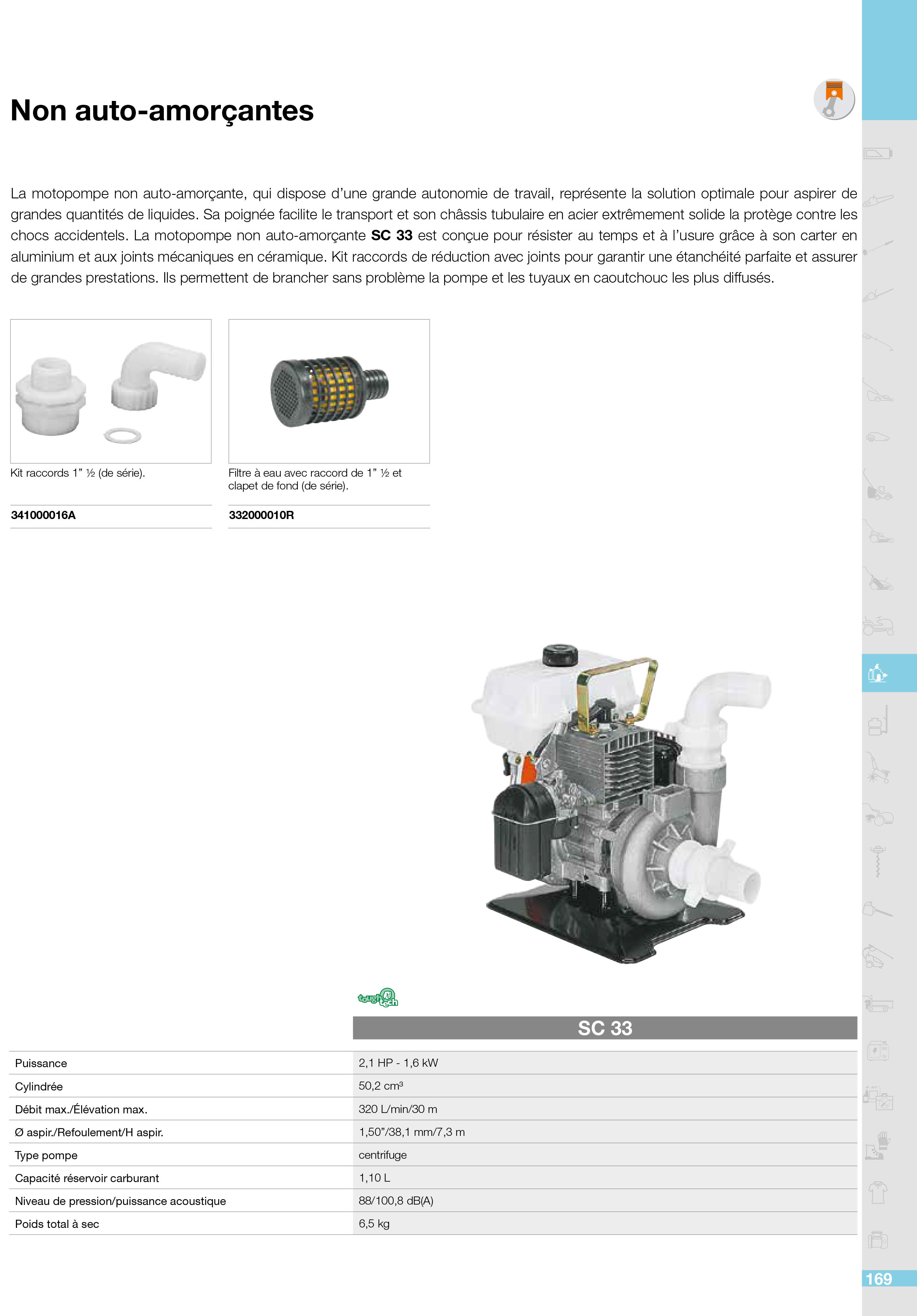 Vue éclatée Accessoires pour motopompes