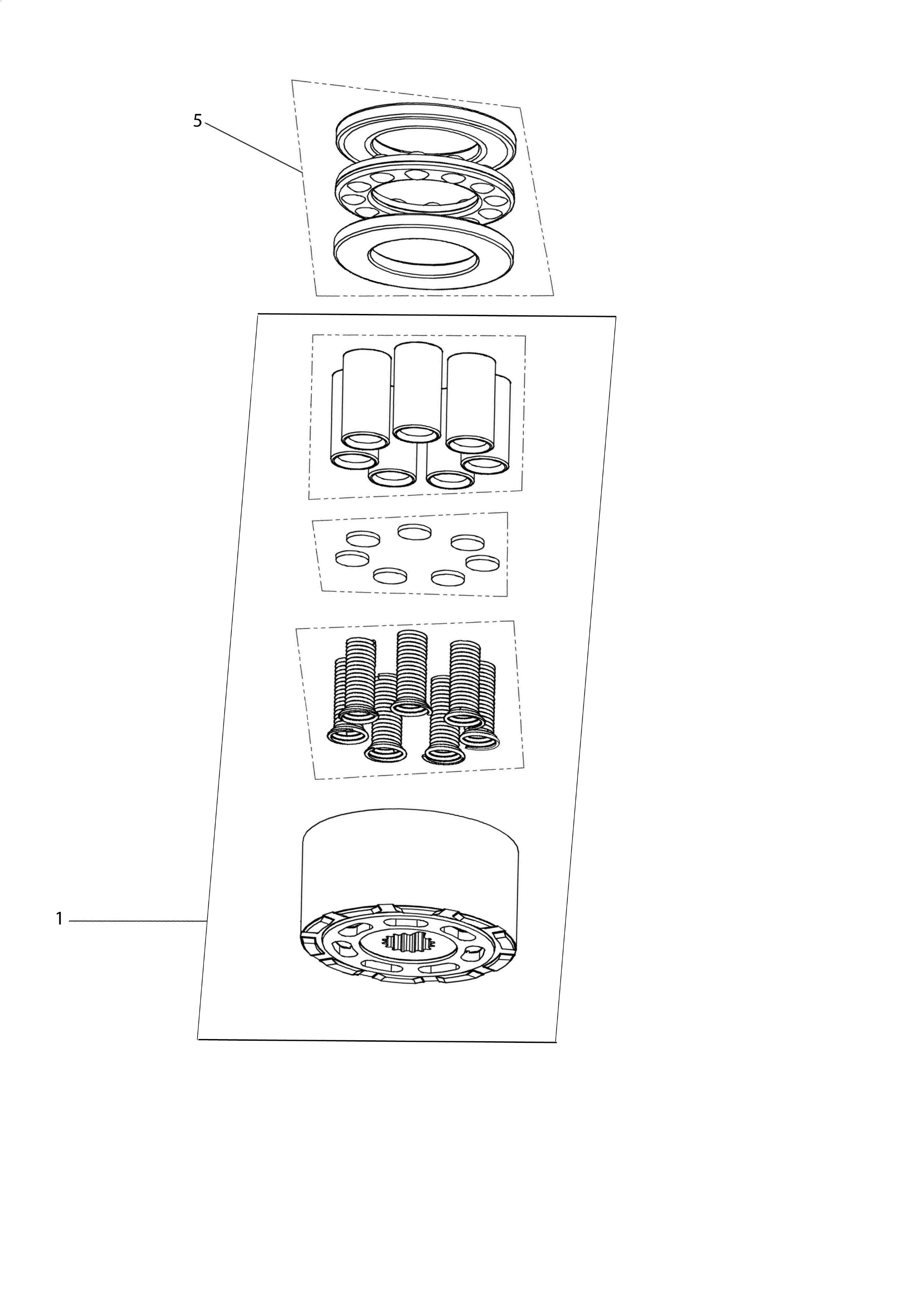 Vue éclatée Transmission EMAK HT2-D