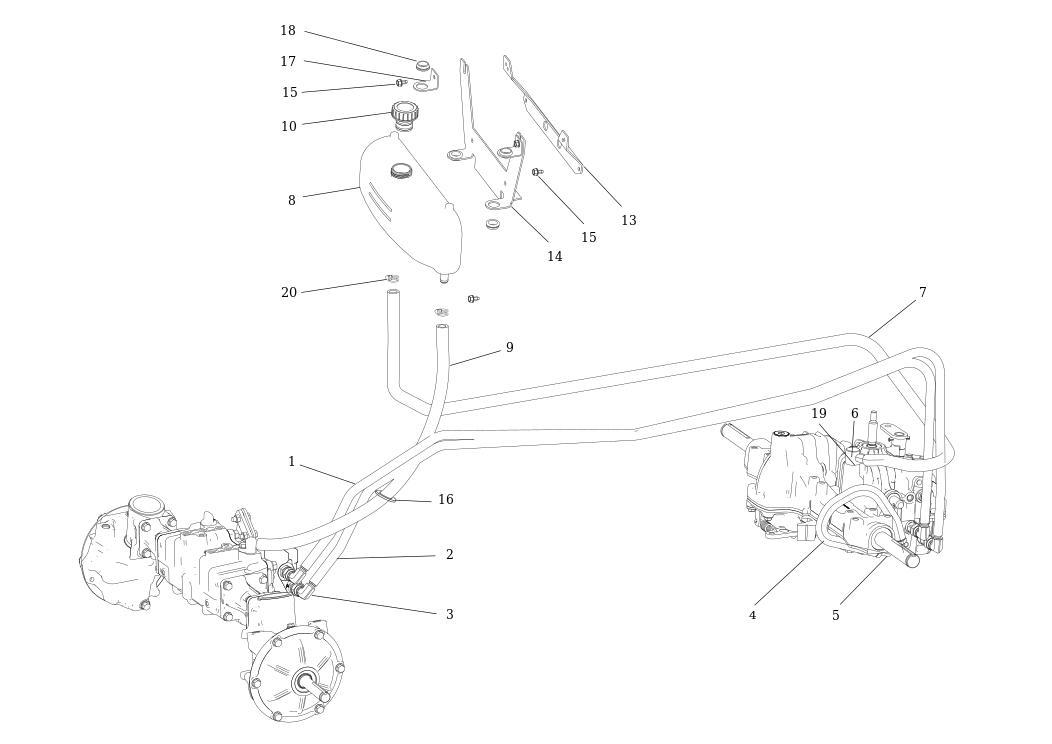 Vue éclatée OM 106/24 KH (K2400AVD V-Twin) 4X4 Cat. 2026