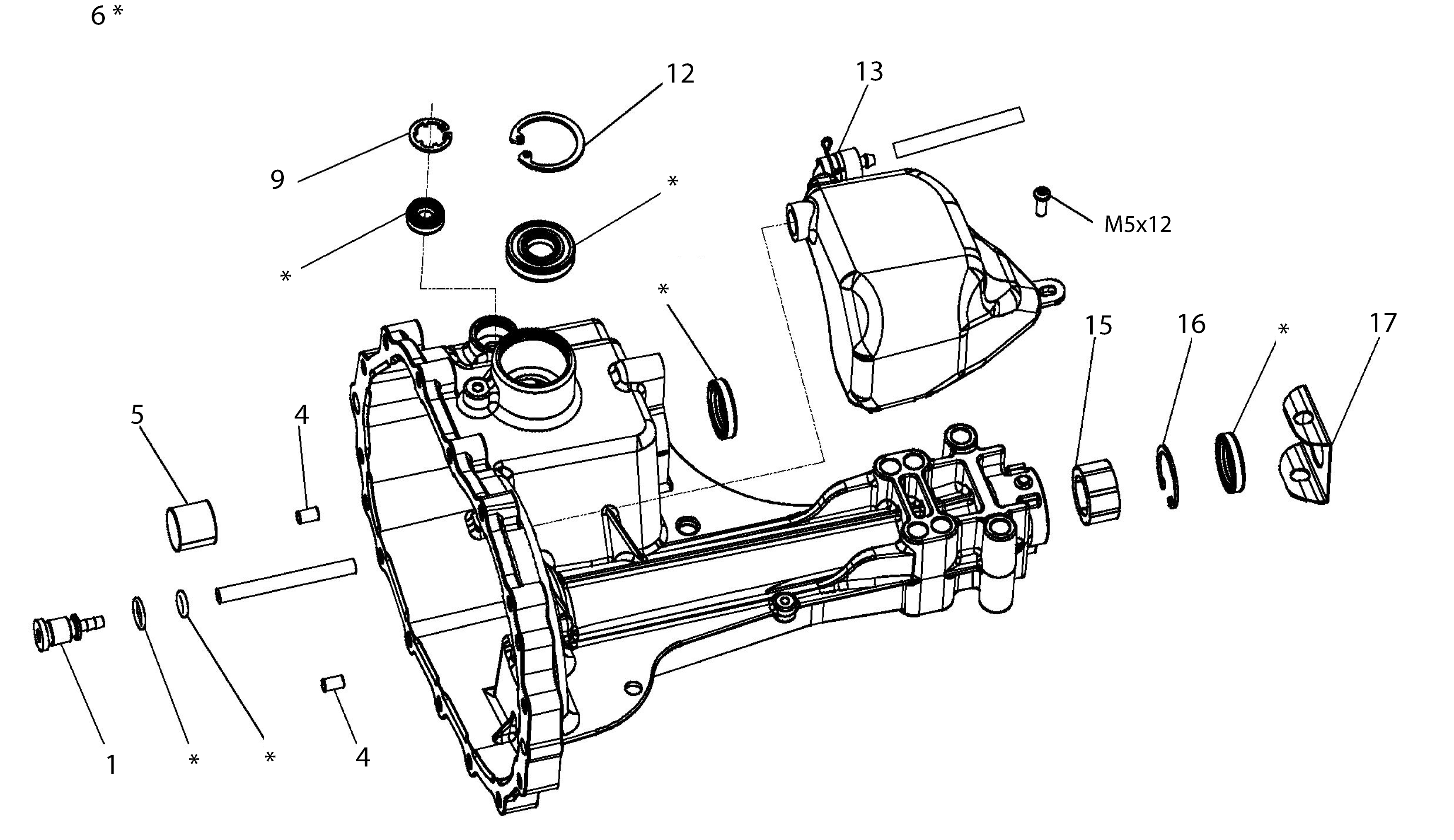 Vue éclatée Transmission EMAK HT2-D
