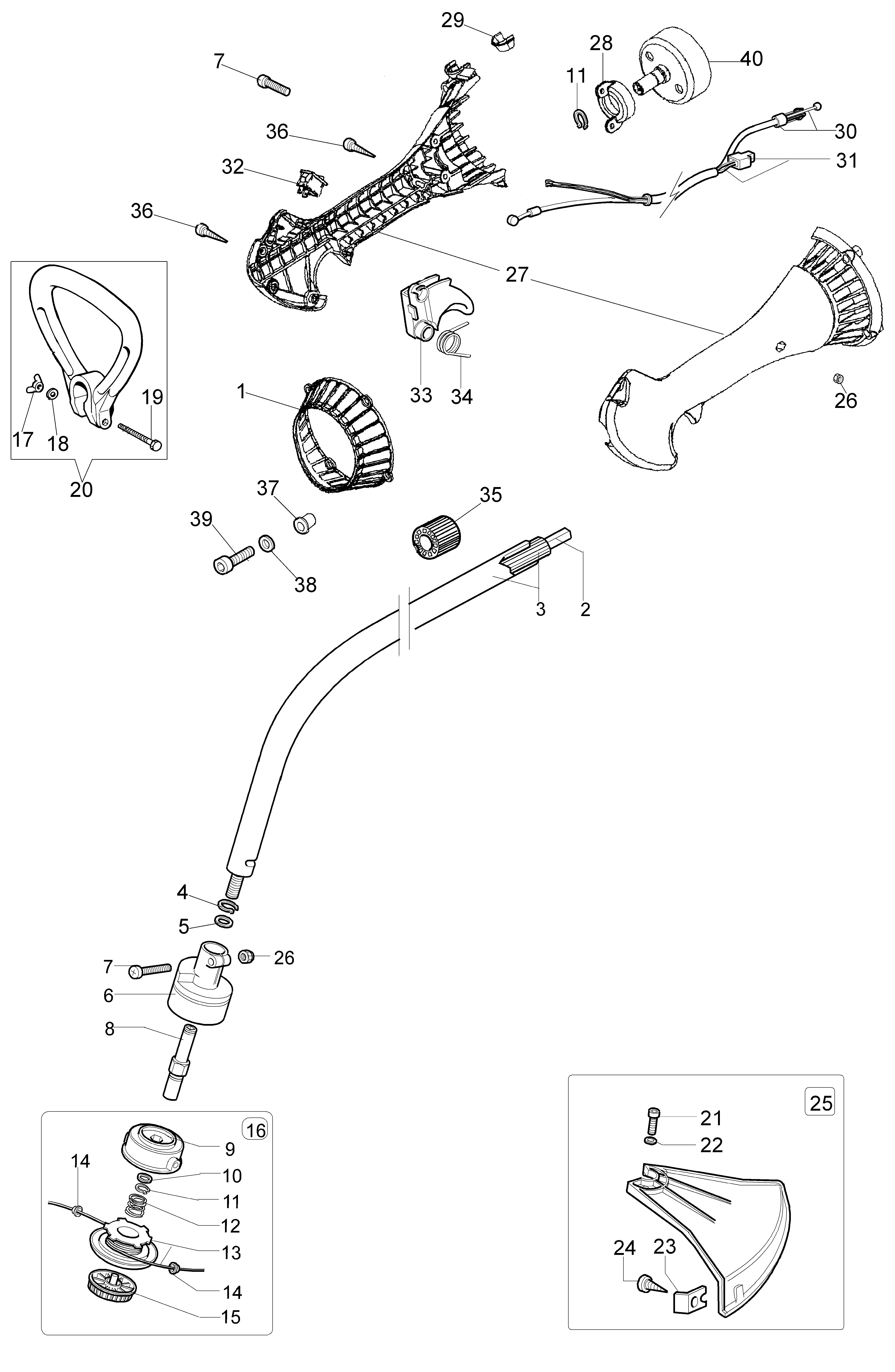 Vue éclatée SPARTA 250 TR (Euro 2)