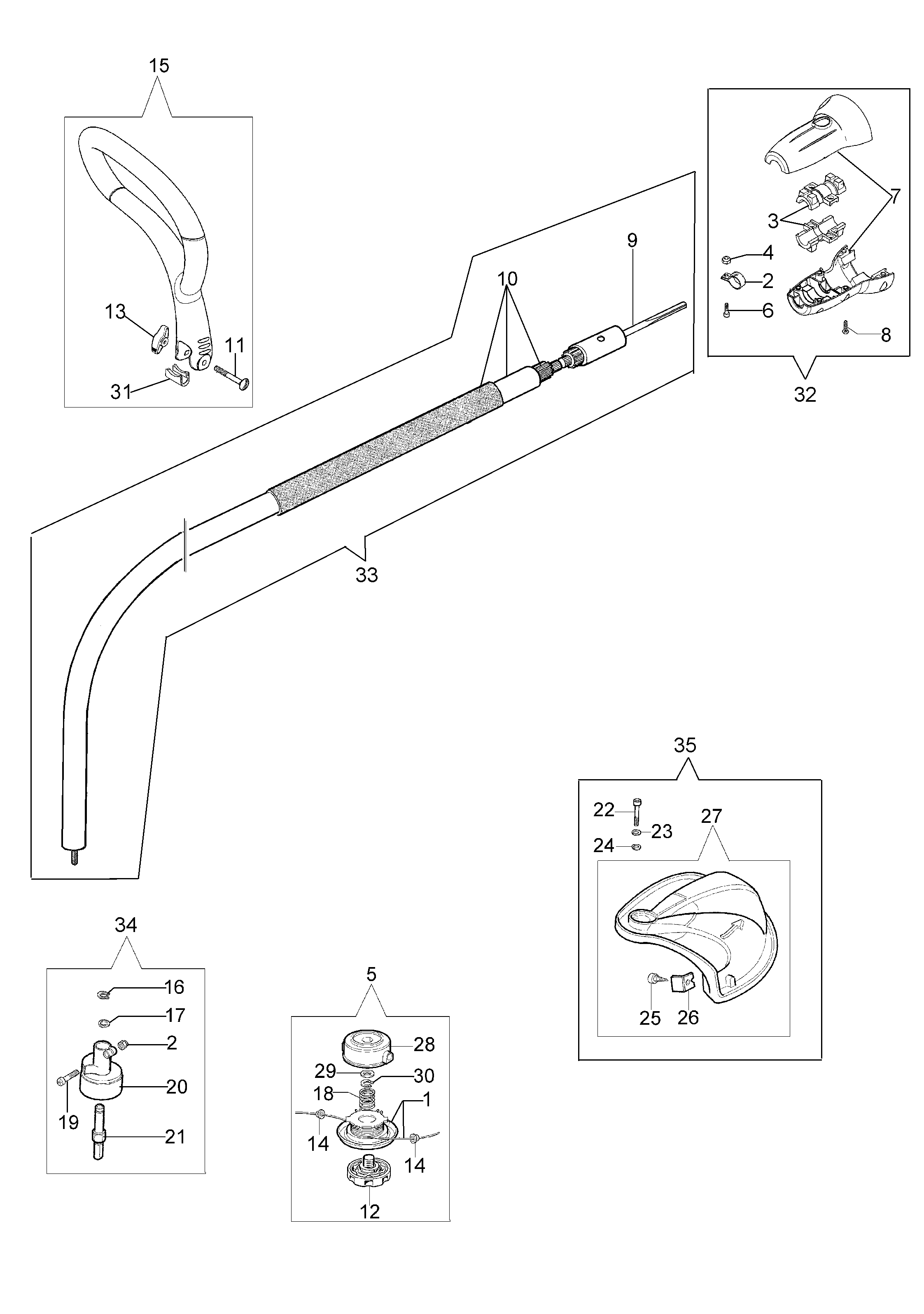 Vue éclatée Trimmer