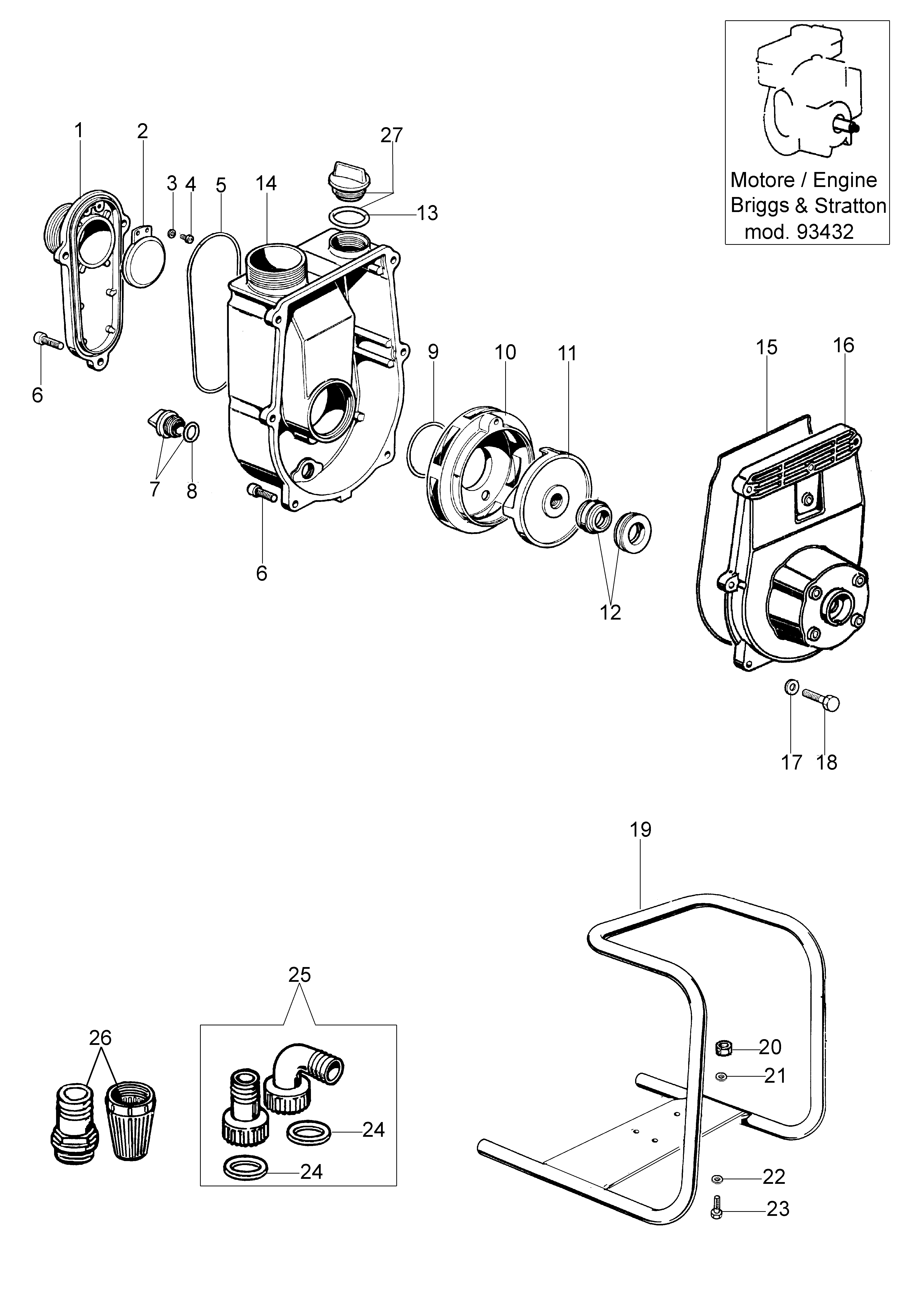 Vue éclatée FS 45 TL (B&S)