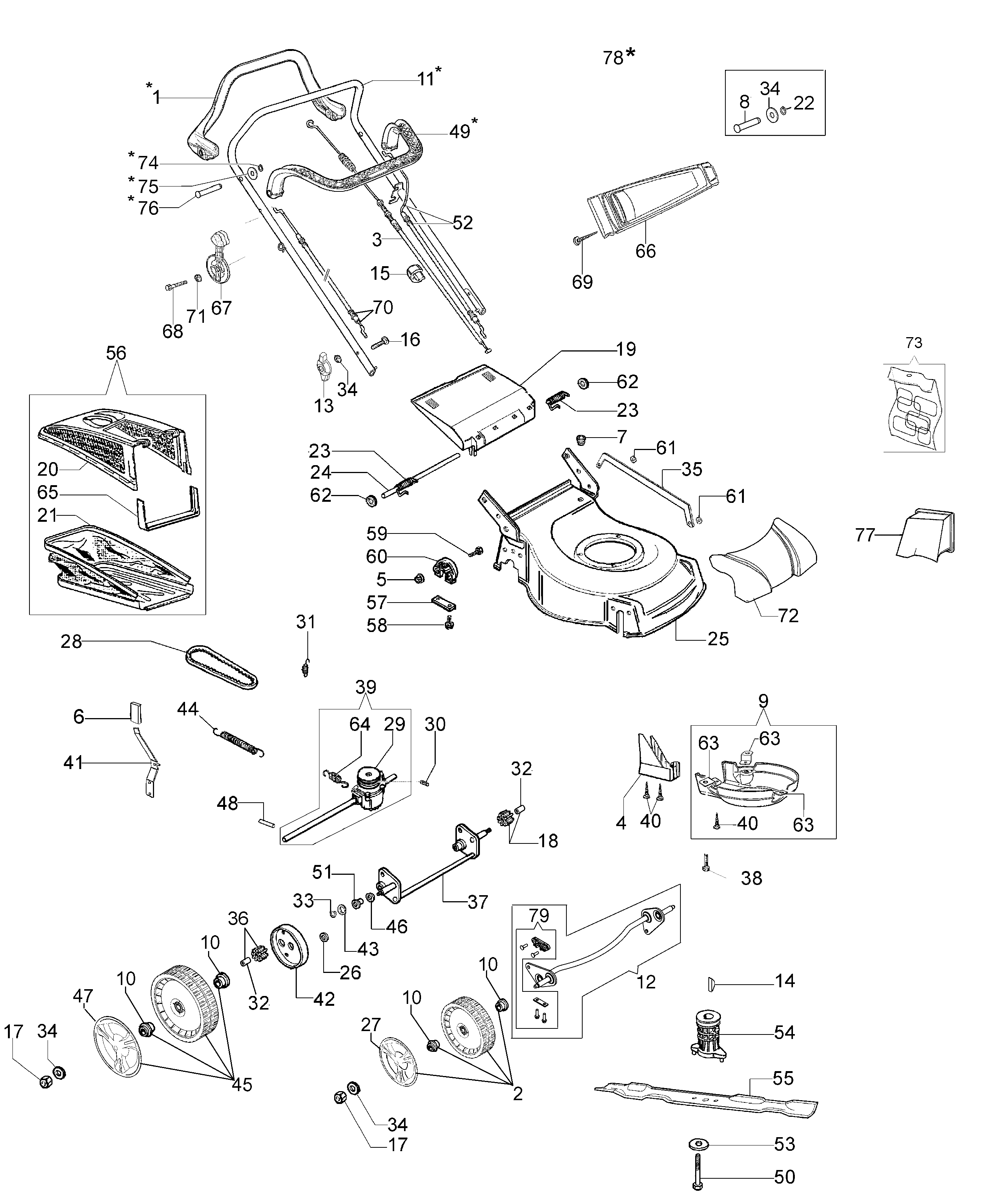 Vue éclatée S 530 TK CONFORT (K650 - 66079083E1G)