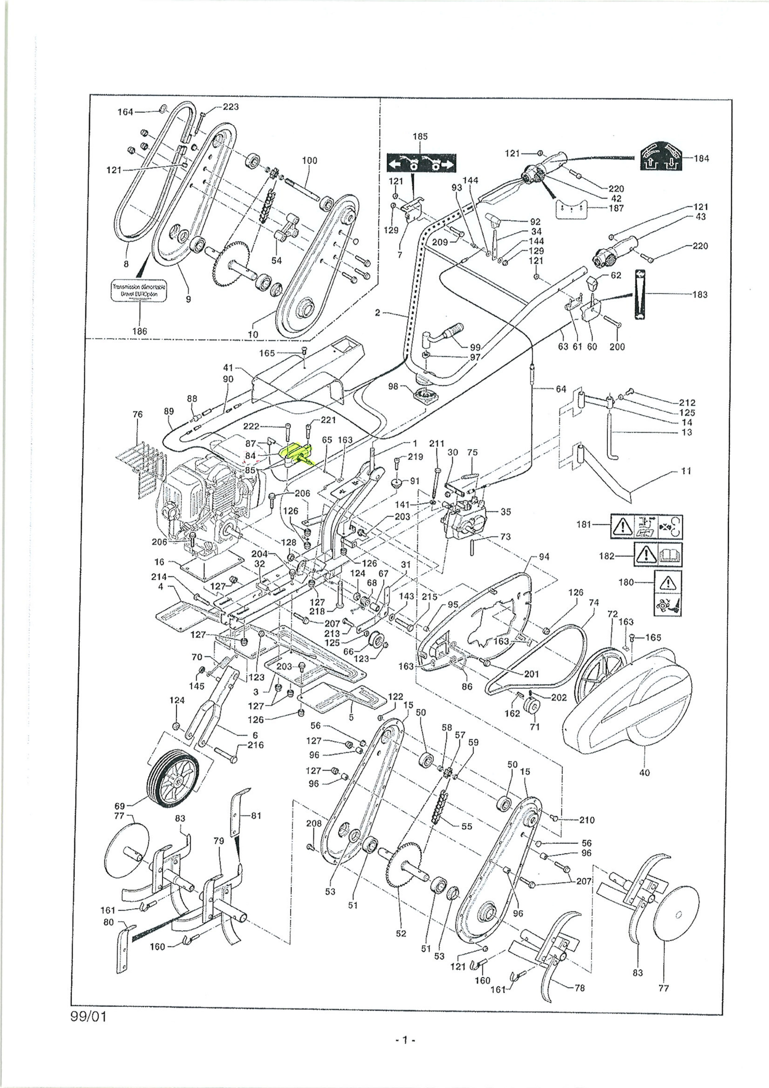Vue éclatée 2451 RP version 1999