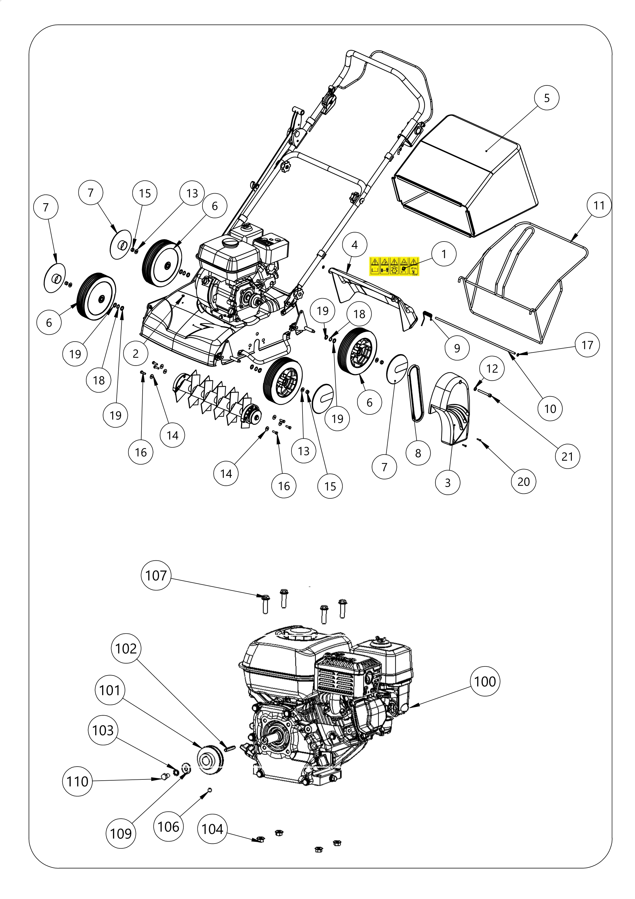 Vue éclatée SC 382 R fin 2020