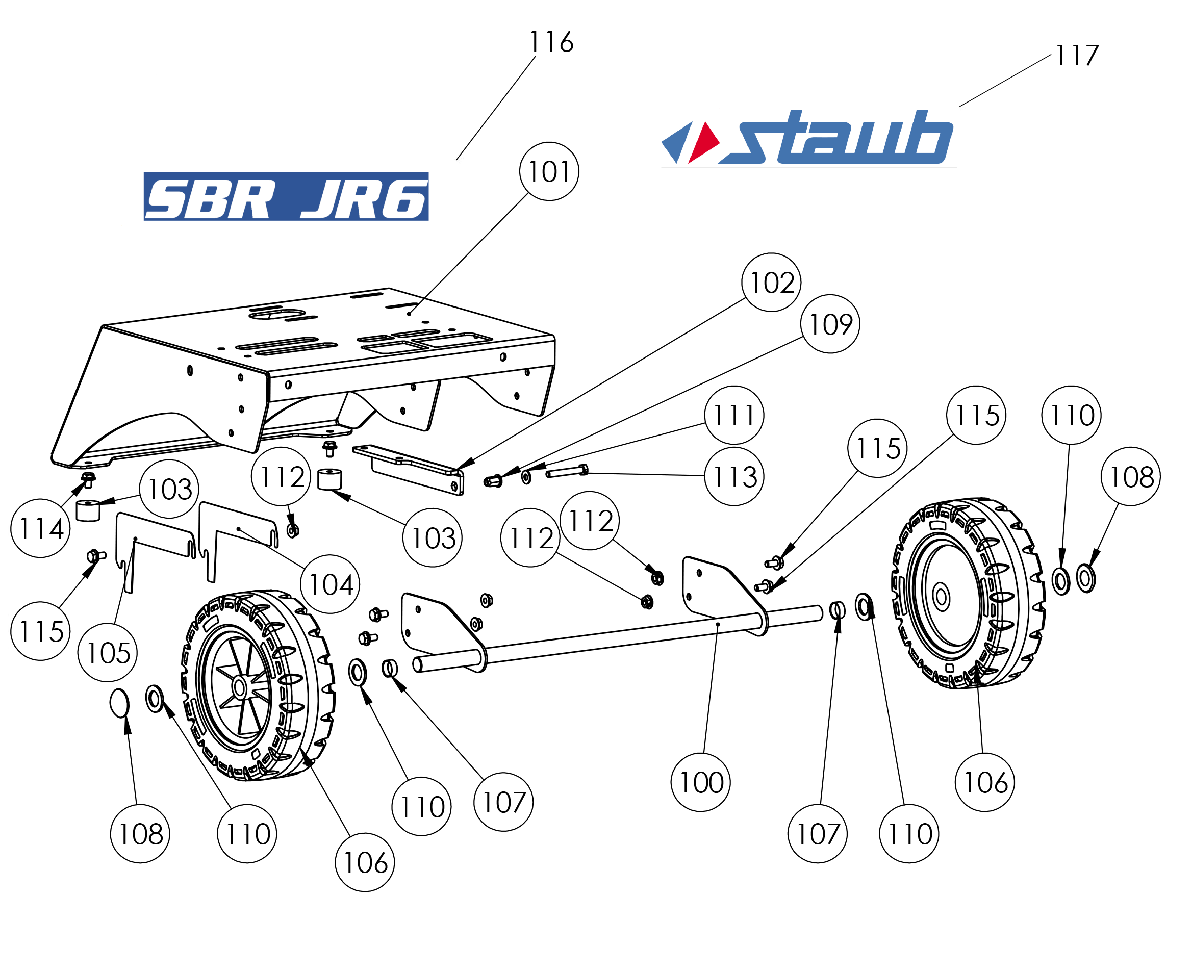 Vue éclatée SBR JR6